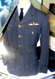 Uniform, RAF Squadron 121 (American Eagle Squadron), World War II, owned by Benjamin A. Taylor, view 2 - Oregon Air and Space Museum - Eugene, Oregon - DSC09890