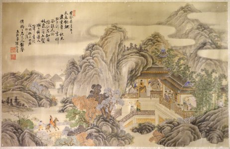 Unidentified painting, China, Qing dynasty, 1800s - Museu do Oriente - Lisbon, Portugal - DSC06990