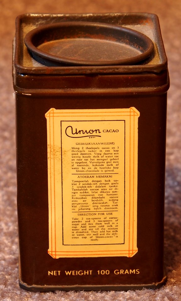 Union edel cacao 100gr met rond afsluitdeksel, foto2