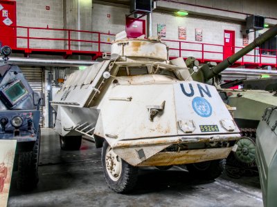 UN 59264 United Nations gepantserde truck, Gunfire museum Brasschaat pic1 photo