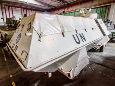 UN 59264 United Nations gepantserde truck, Gunfire museum Brasschaat pic5