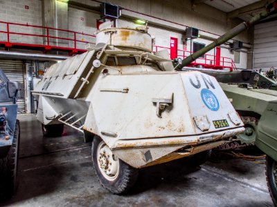 UN 59264 United Nations gepantserde truck, Gunfire museum Brasschaat pic2 photo
