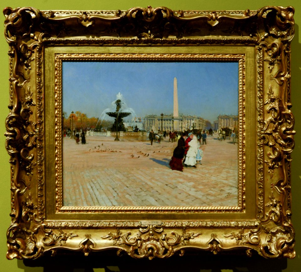 Un angolo di piazza de la Concorde a Parigi – De Nittis (1880) – Palazzo Zarvallos – Naples (2018)