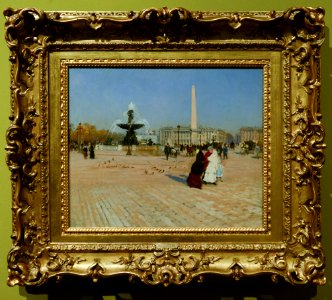 Un angolo di piazza de la Concorde a Parigi – De Nittis (1880) – Palazzo Zarvallos – Naples (2018)