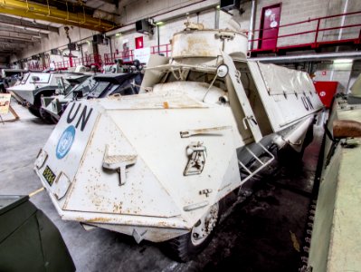 UN 59264 United Nations gepantserde truck, Gunfire museum Brasschaat pic6