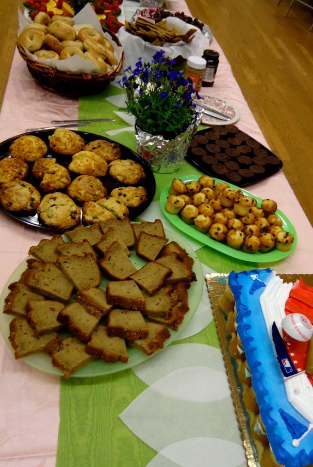Unitarian church Sunday spread after service