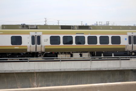 Union Pearson Express view from Highway 401