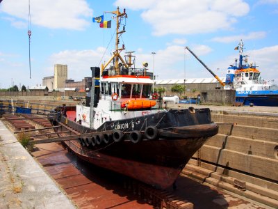 Union 5 - IMO 9034975, Droogdok in de Haven van Antwerpen, pic4