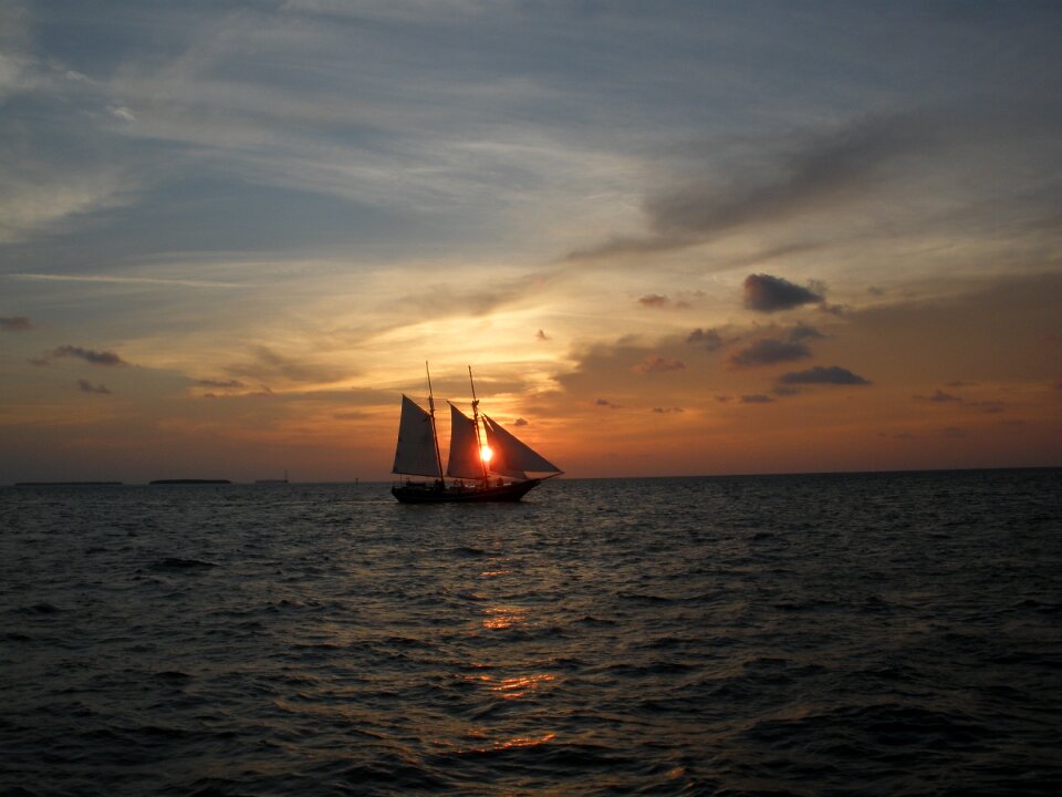 Key west florida sunset schooner
