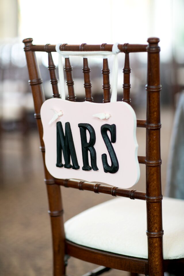 Mrs wedding chair