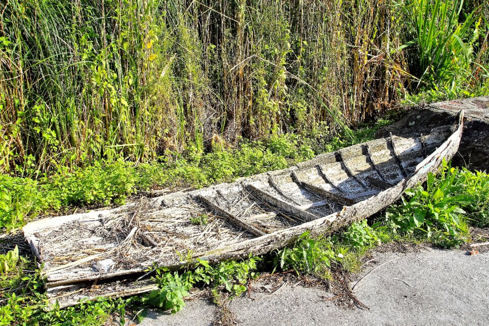 Ruined rotten the wreck of the