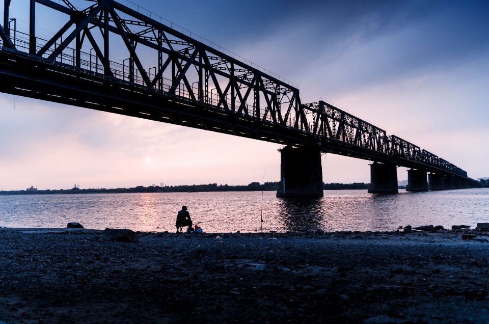 Dusk fishing sunset