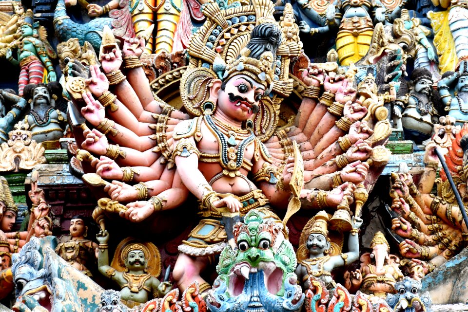 Meenakshi colorful deity