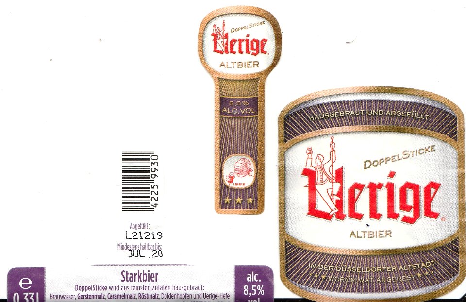 Uerige Obergärige Hausbrauerei - Uerige Altbier Doppel Sticke