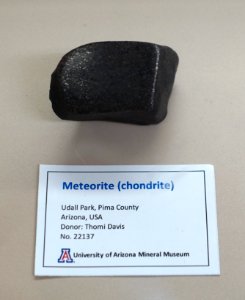 Udall Park meteorite, Arizona - University of Arizona Mineral Museum - University of Arizona - Tucson, AZ - DSC08455