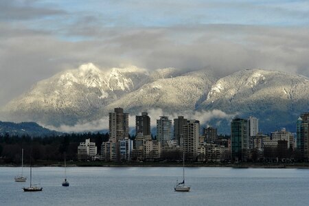 North shore mountains british columbia canada photo