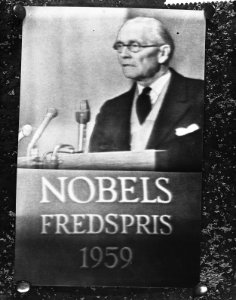 Uitreiking Nobelprijs voor de vrede aan Philip Noel Baker, Bestanddeelnr 910-8712