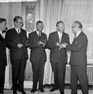 Uitreiking ANWB-prijzen te Den Haag , de winnaars van di jaar v.l.n.r. de heren , Bestanddeelnr 915-2337