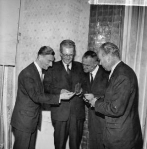Uitreiking ANWB-prijzen te Den Haag , de winnaars van di jaar v.l.n.r. de heren , Bestanddeelnr 915-2336