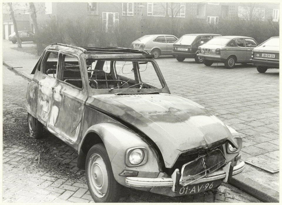 Uitgebrande Lelijke eend in Parkwijk. NL-HlmNHA 54021084