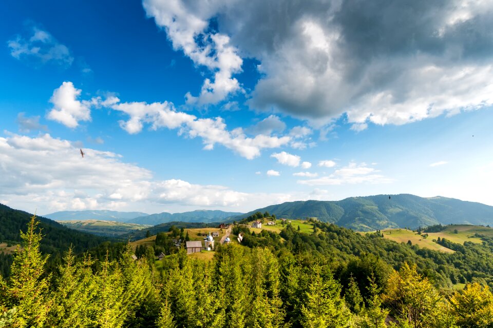 Transcarpathia road mountains photo