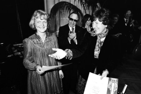 Uitreiking prijzen nationaal viool-concours in Concertgeb. door Pieter en Margri, Bestanddeelnr 931-4007