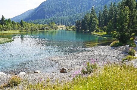 Switzerland inntal valley glacier water photo