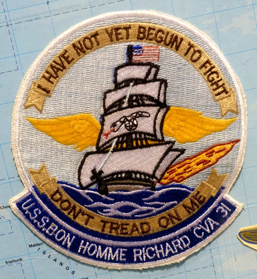 USS Bon Homme Richard (CV-31) patch - Oregon Air and Space Museum - Eugene, Oregon - DSC09806