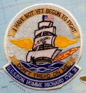USS Bon Homme Richard (CV-31) patch - Oregon Air and Space Museum - Eugene, Oregon - DSC09806