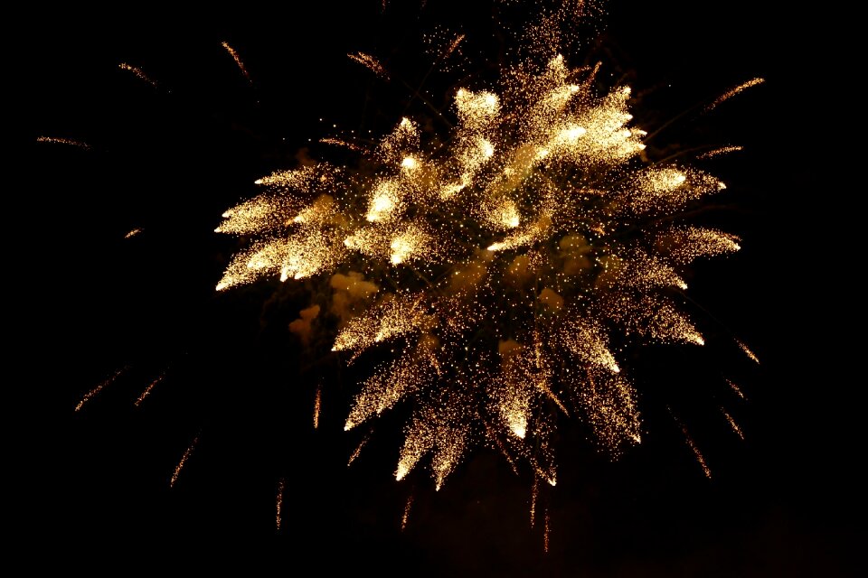 Pyrotechnics rocket new year's greetings