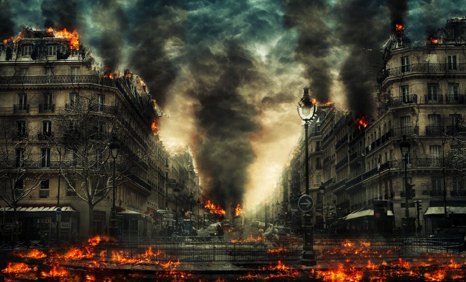 Fire apocalypse lightning