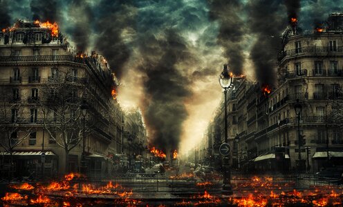 Fire apocalypse lightning