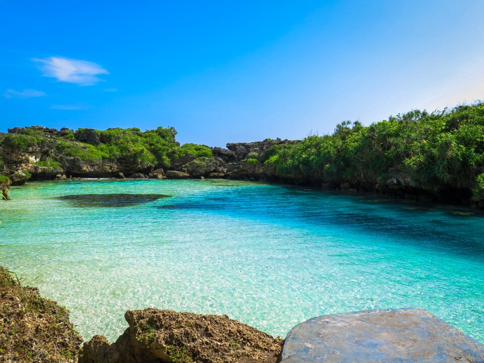 Lake blue turquoise