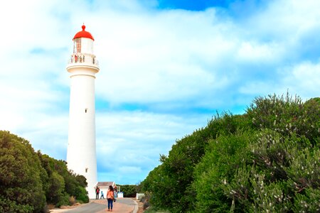 Sky lighthouse shore