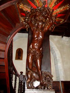 Urrugne (Pyr-Atl., Fr) Saint Vincent, the support of the classified pulpit