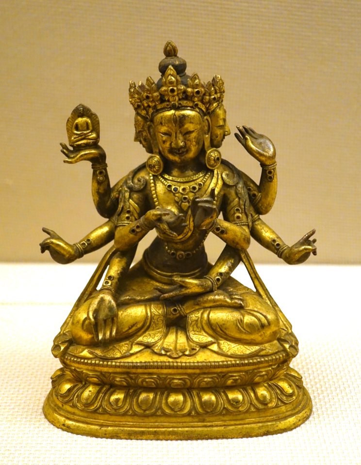 Ushnishavijaya, Tibet, 1644-1911 AD, gilt copper - Sichuan Provincial Museum - Chengdu, China - DSC04334