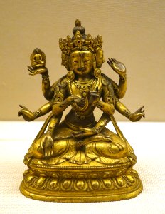 Ushnishavijaya, Tibet, 1644-1911 AD, gilt copper - Sichuan Provincial Museum - Chengdu, China - DSC04334