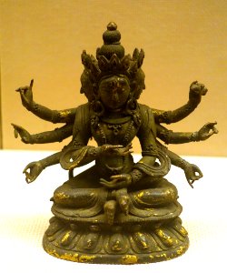 Ushnishavijaya, Tibet, 1644-1911 AD, gilt copper - Sichuan Provincial Museum - Chengdu, China - DSC04330