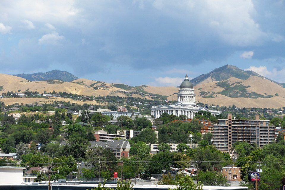 Utah State Capitol and rear environs - 23 August 2012