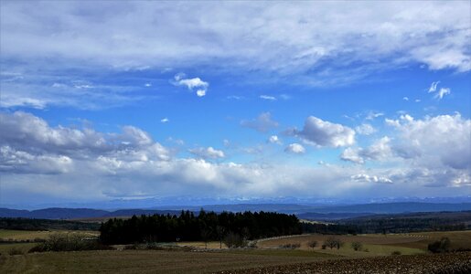 Clouds field nature