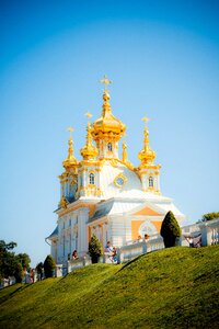 St petersburg russia golden dome orthodoxy photo
