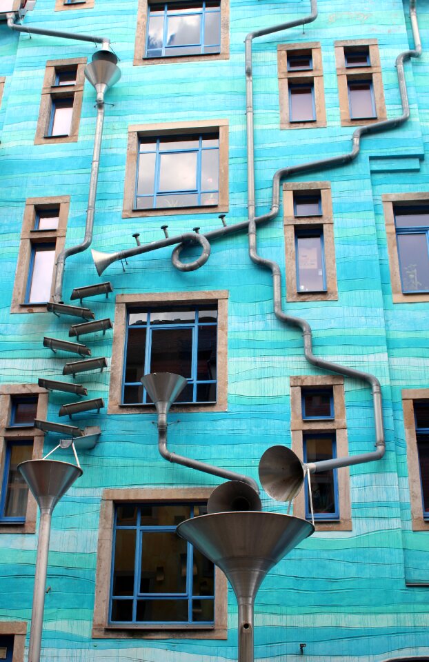 Architecture blue art