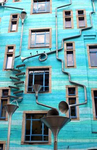 Architecture blue art