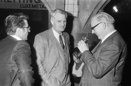 V.l.n.r. Karel Jansen (VVCS), Wim van Zijll (NSF) en Jo Witteveen (NVV), Bestanddeelnr 924-3308