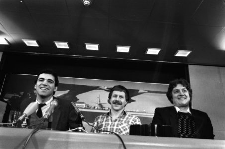 V.l.n.r. Kasparov, Adorjan en Timman, Bestanddeelnr 933-5224