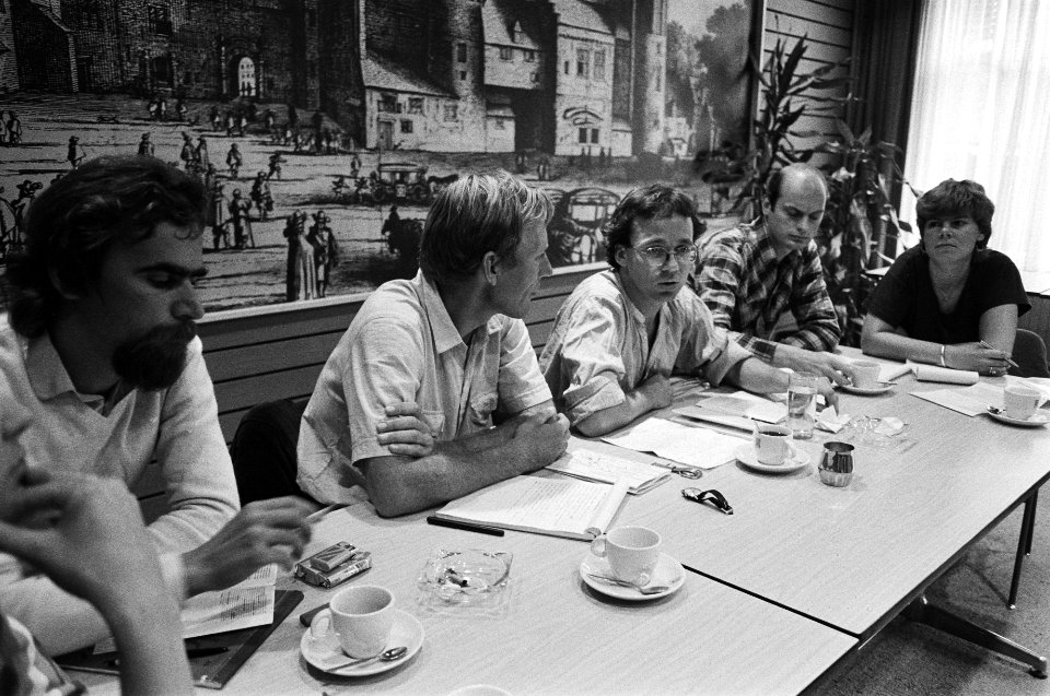 V.l.n.r. Dhr. Jacques Lunel, dhr. Jan Bosman, dhr. Joost Divendal en dhr. Frank , Bestanddeelnr 932-6842