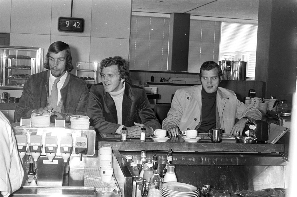 V.l.n.r Rene Notten, Rene van der Kerkhof, Willy van der Kerkhof, Bestanddeelnr 925-5577