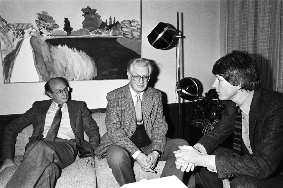V.l.n.r. wethouder Polak, Dijkgraaf De Ruiter en wethouder Wolffenspergern in ge, Bestanddeelnr 931-3067