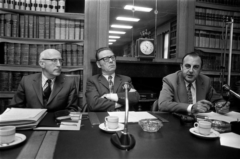 V.l.n.r. Samkalden, F.A A.M. Fiévez en A. Geurtsen, Bestanddeelnr 926-7809