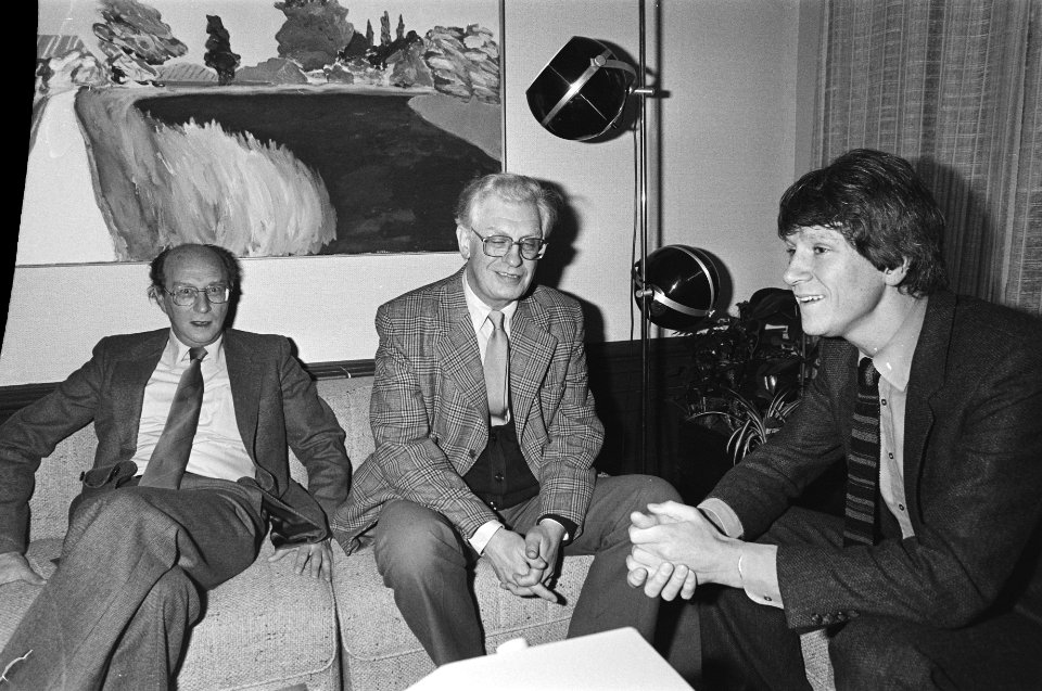V.l.n.r. wethouder Polak, Dijkgraaf De Ruiter en wethouder Wolffenspergern in ge, Bestanddeelnr 931-3068